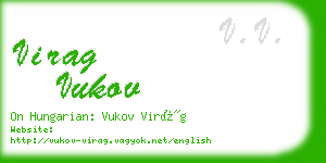 virag vukov business card